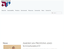 Tablet Screenshot of americanproteins.com